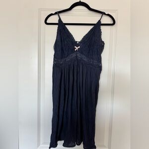 Eberjey Navy Lace Chemise